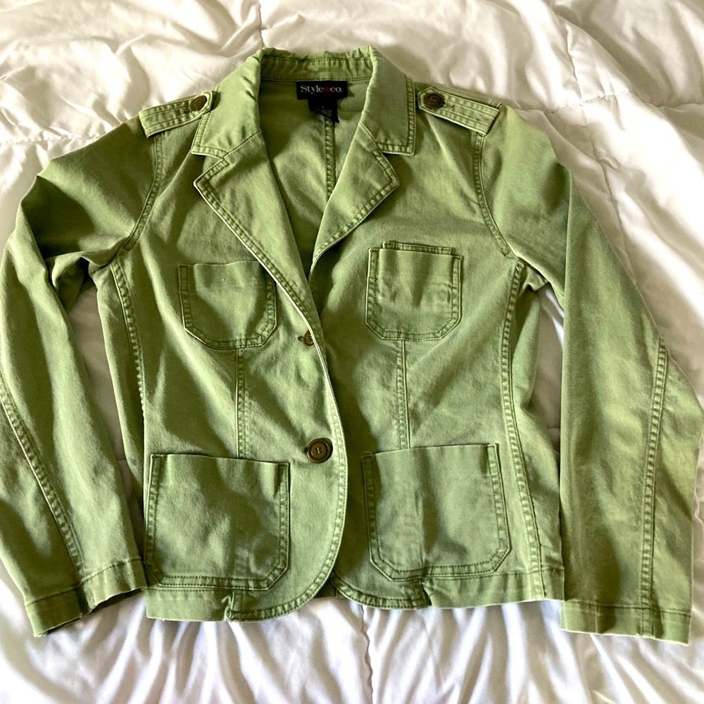 Style & co green jacket. Size small